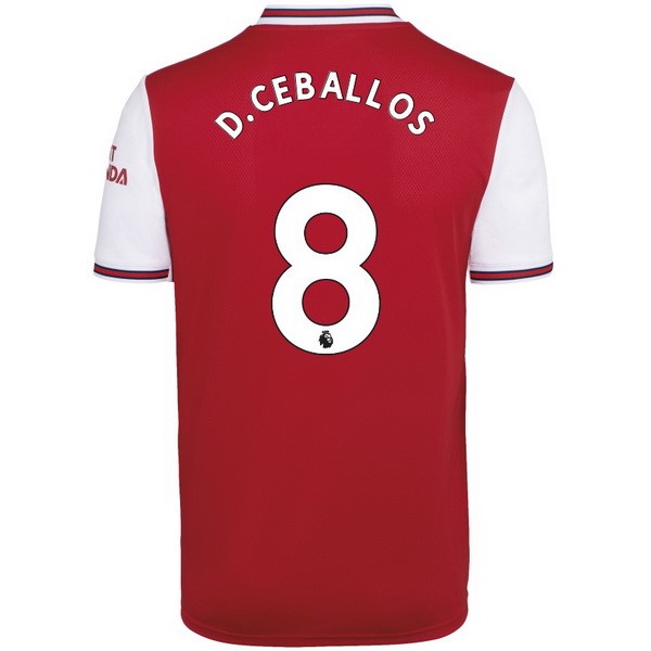 Trikot Arsenal NO.8 D.Ceballos Heim 2019-20 Rote Fussballtrikots Günstig